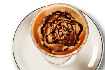 Delicious Papaya cream with Cassis Liquor