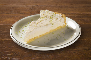 Slice of lemon cheesecake