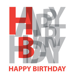 Vector happy birthday. Broken text