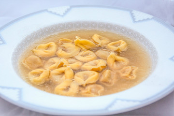 winter recipe: broth with italian tortellini