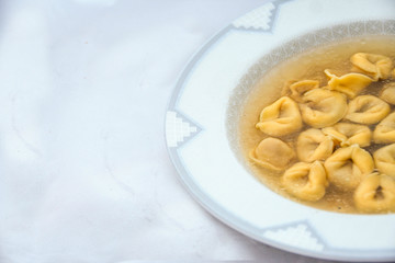 winter recipe: broth with italian tortellini