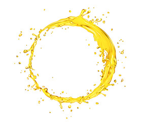 vector orange juice splash circle