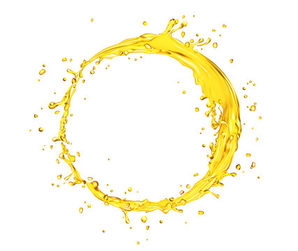 vector orange juice splash circle