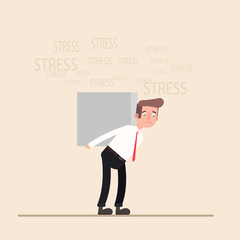 Young businessman with stress, Business Concept