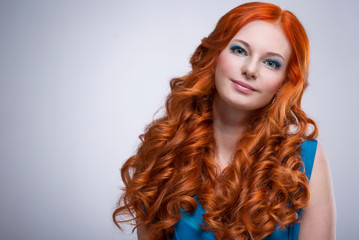 Fototapeta premium young woman with red hair.
