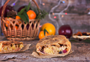 strudel and winter decor