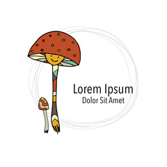 Art mushroom, sketch for your design