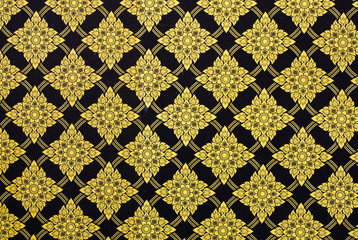Thailand striped pattern on the wall in temple Thailand