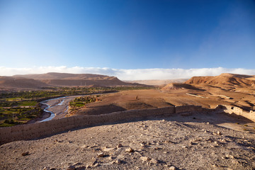 View from Ksar of Ait-ben-haddou, Southern Provinces, Morocco