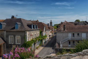 Fototapeta na wymiar View of the village of Navarrenx in the Pyrenees