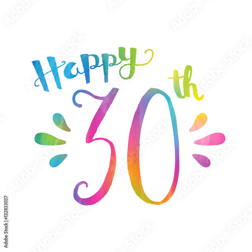 Download ""HAPPY 30th BIRTHDAY" Card" Stock image and royalty-free ...