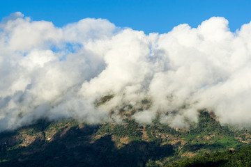 beautiful cloud on mountain