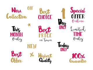 Set of Retro Typographic Business signs