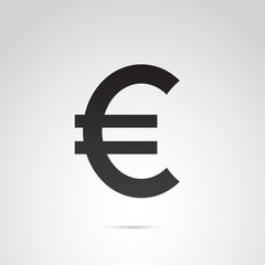 Euro vector icon.
