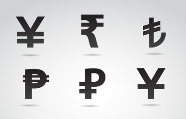Money vector icon set.
