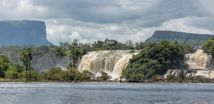 Hacha falls in the lagoon of Canaima - Venezuela, Latin America