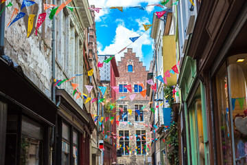 Obraz premium Narrow street in Gent