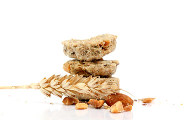 Crackers with peanuts and various seeds