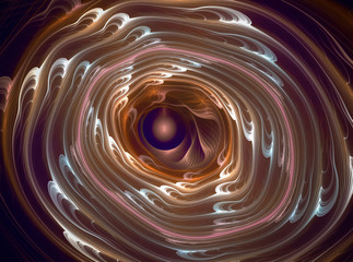 Decorative abstract fantasy fractal round.3D render