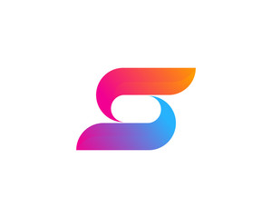 Initial Letter S Modern Shape Logo Design Element