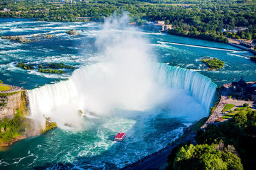 Niagara falls aerial view - obrazy, fototapety, plakaty