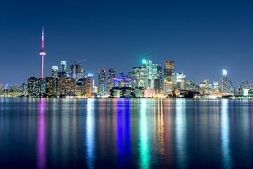 Obraz premium Toronto Skyline at night, Canada