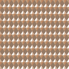 Seamless geometric rhombic pattern. Convex shine texture with glitters, sparkles on rhombs. Brown, beige colored background. Vector