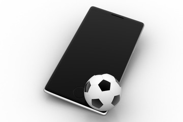 Soccer ball with smart phone