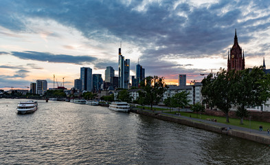 Fototapeta premium Sunset Frankfurt
