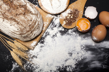 Ingredients and utensils for the preparation of bakery products