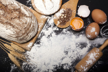 Ingredients and utensils for the preparation of bakery products