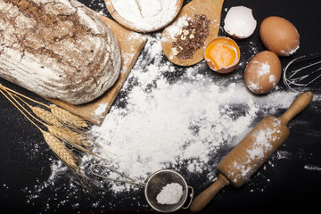 Ingredients and utensils for the preparation of bakery products