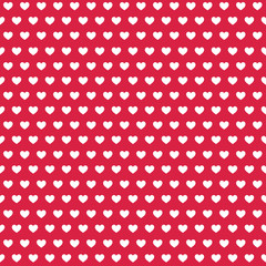 Vector Love hearts pattern on red background