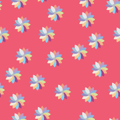 Seamless colorful floral geometric pattern