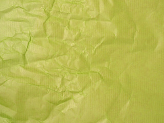 Green crumpled paper background