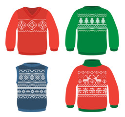 Collection of Foor Christmas Sweaters