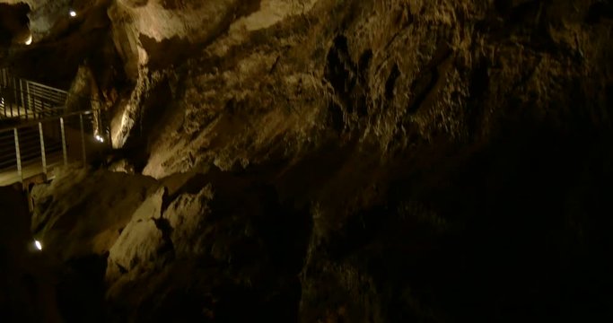 Stalactites and stalagmites in the &ldquo;Antro del Corchia&rdquo; limestone cave, Italy