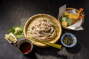 日本蕎麦セット Japanese noodles (soba) 
