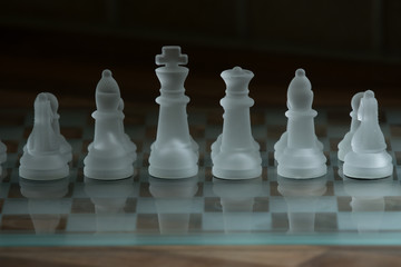 Glass chessboard
