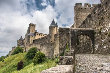 Fototapeta na wymiar Entrée de la Cité Médiévale de Carcassonne