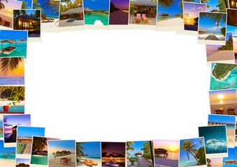Frame made of Maldives beach shots (my photos)