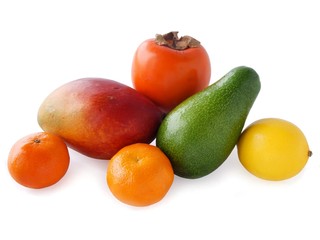 tropical multicolor fruits