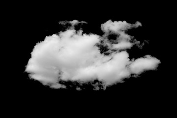 White cloud on black background