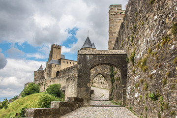 Obraz premium entrée occidentale de la Cité Médiévale de Carcassonne