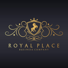 Royal Horse Logo Template - 132846092