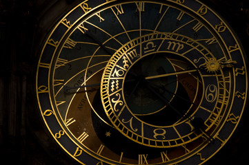 Fototapeta na wymiar Prague Astronomical Clock (Orloj) in the Old Town of Prague, Czech Republic