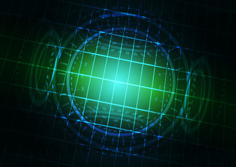 Abstract digital technology background or futuristic interface.