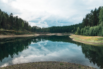Green tarn nature reserve outside Ljusdal in Sweden
