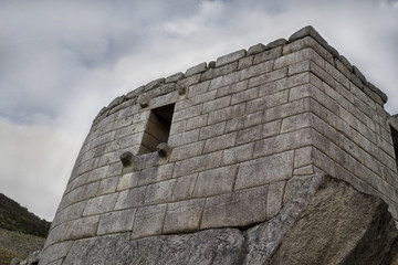 Fototapeta na wymiar Stone Works Machu Picchu Peru South America Window