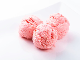 three balls of sorbet